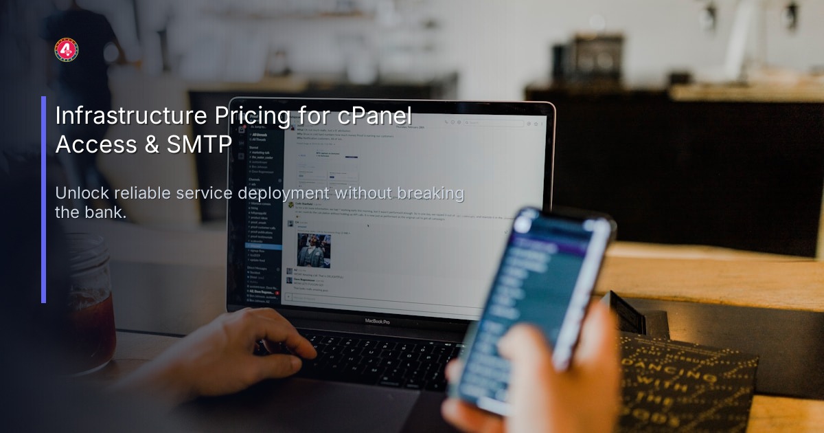 Infrastructure Pricing for cPanel Access & SMTP