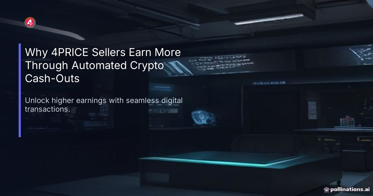 Why 4PRICE Sellers Earn More Through Automated Crypto Cash-Outs