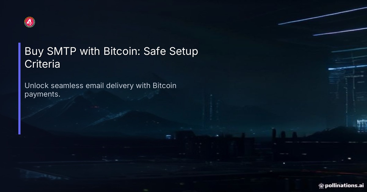Buy SMTP with Bitcoin: Safe Setup Criteria