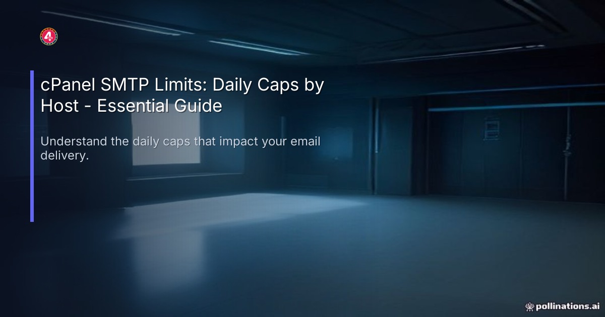 cPanel SMTP Limits: Daily Caps by Host - Essential Guide